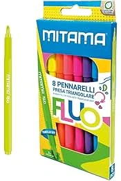 Carioci triangulare SUPER FLUO 3mm set 8 cul.