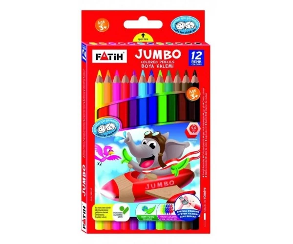 Creioane colorate Fatih Jumbo - 12 culori