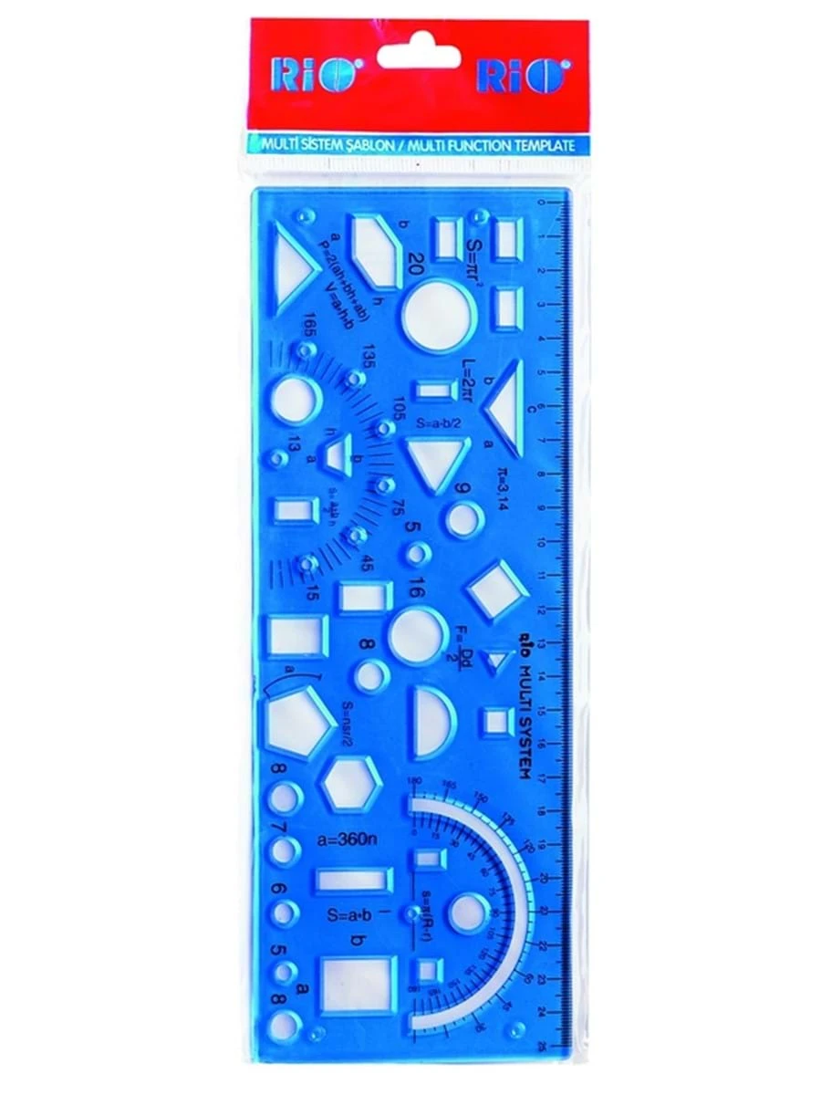 Rigla Multifunctionala cu trafaret 25cm