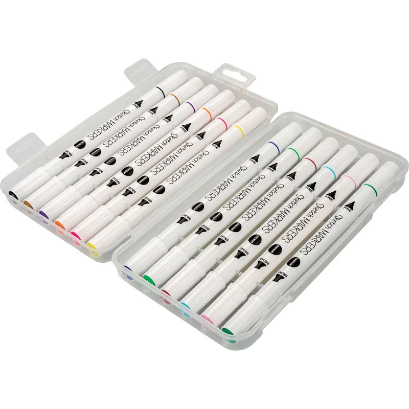 Marker varf dublu set 12 cul.