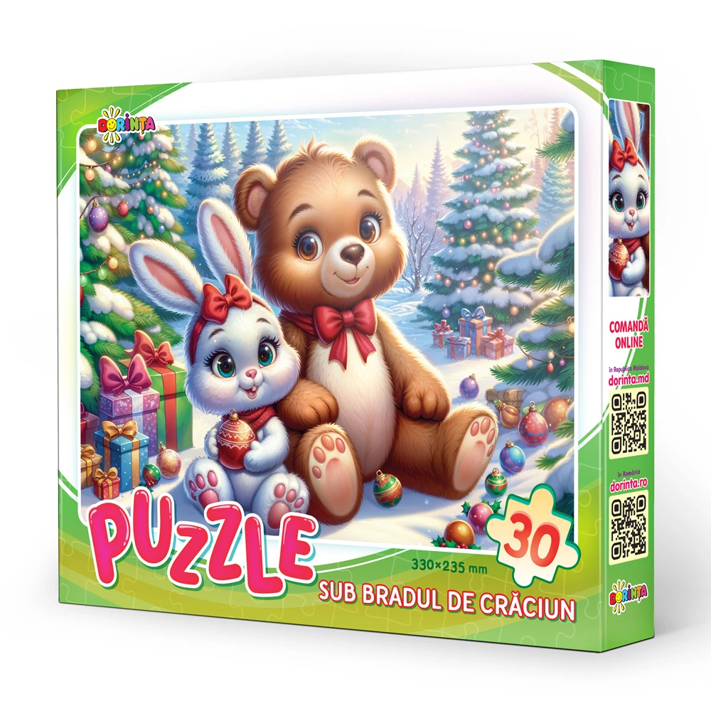 Puzzle 30ps. Sub bradul de Crăciun