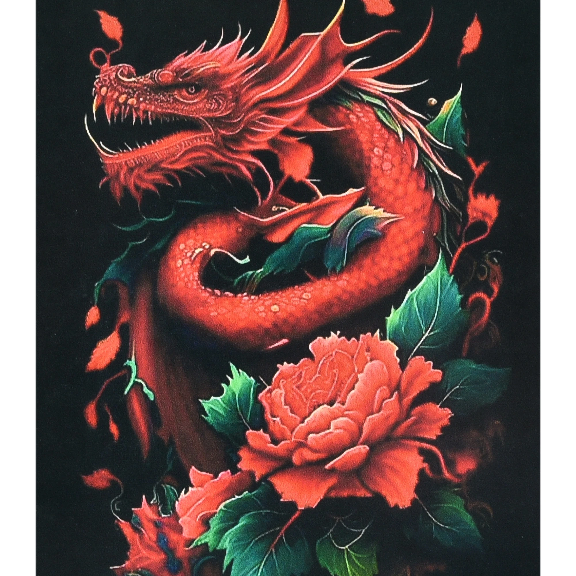 Mozaica cu Diamante 40x50 cm "Dragonul roșu"