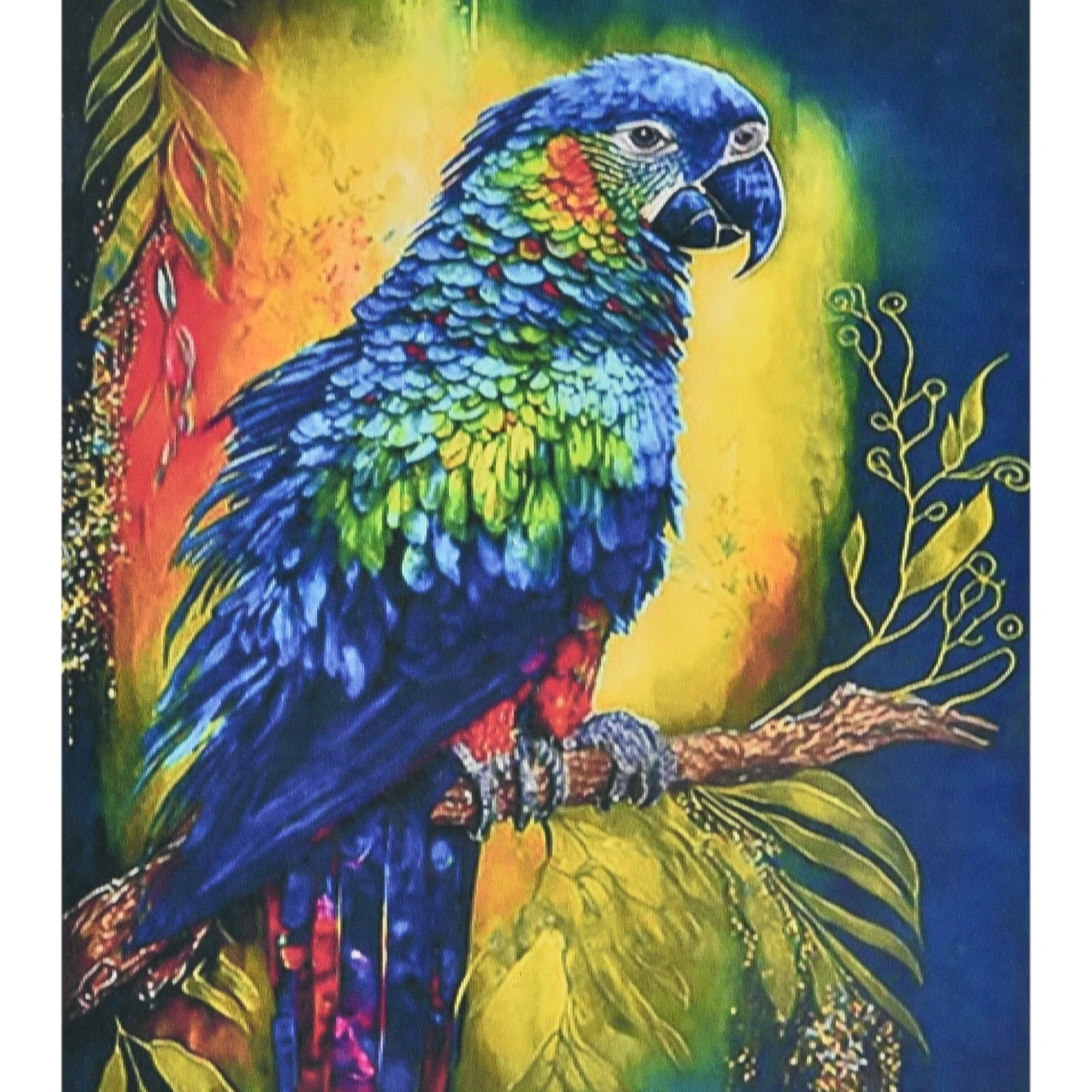 Mozaica cu Diamante 30x40 cm "Papagalul pe ramură"