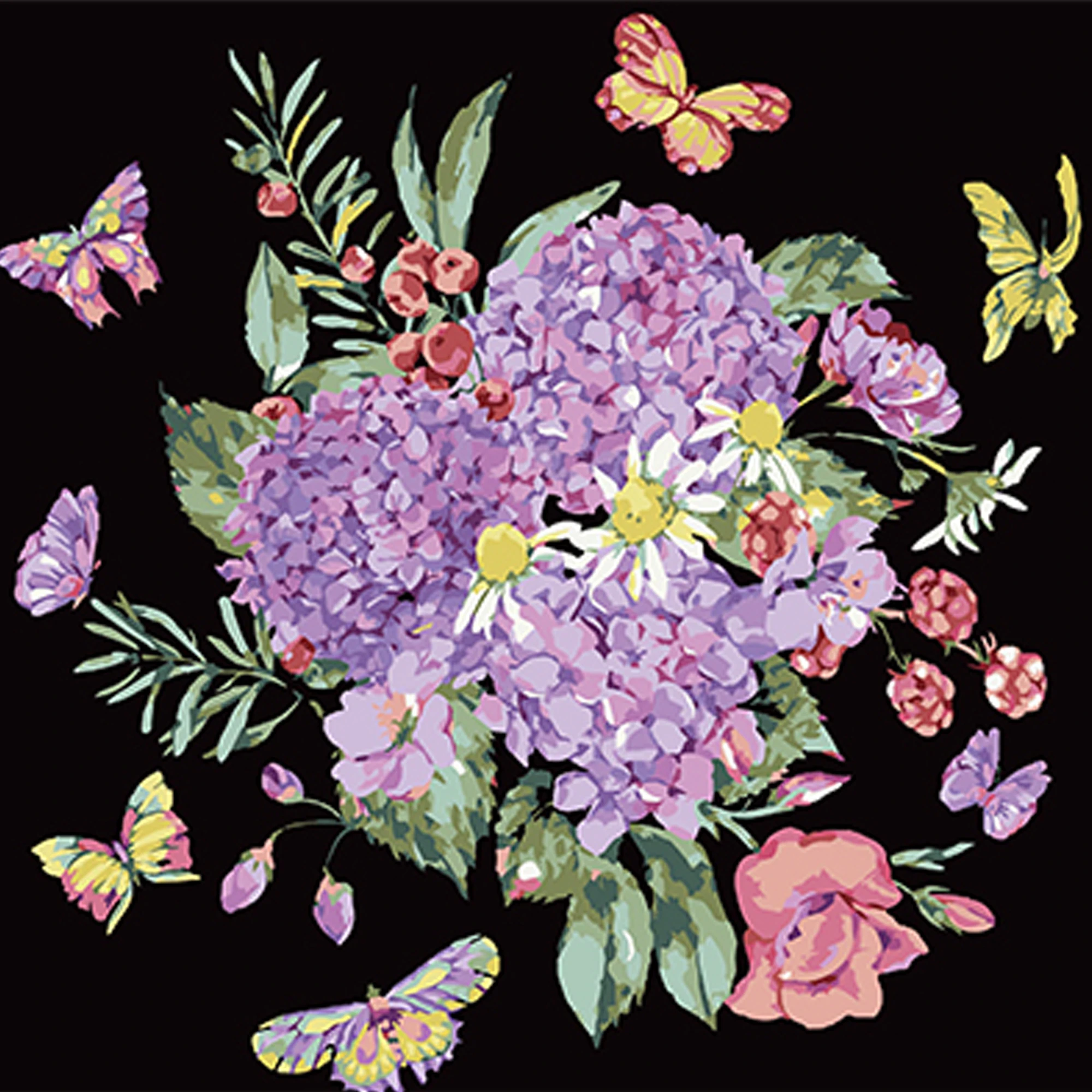 Tablou pe numere  40x40 cm "Compoziție colorată"