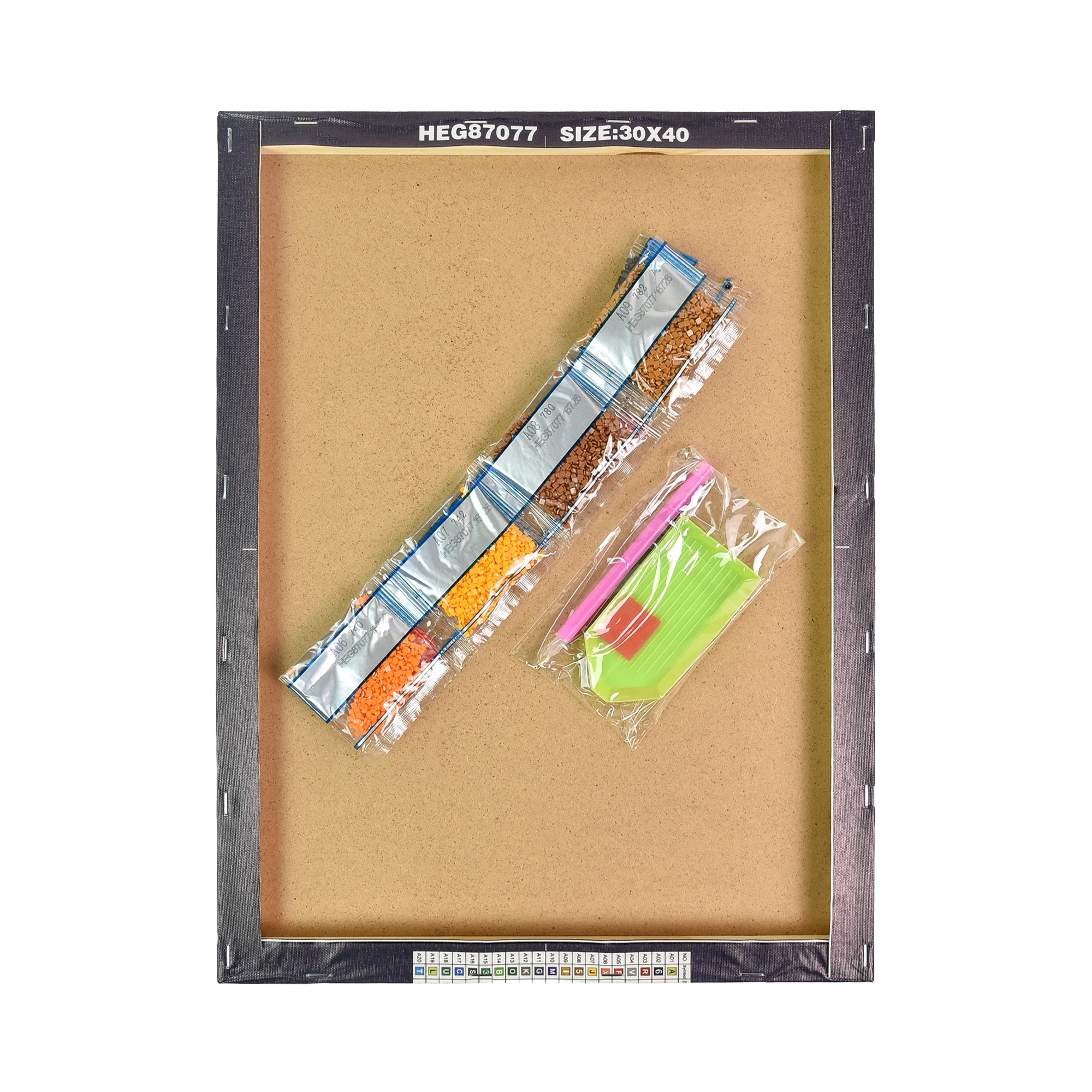 Mozaica cu Diamante 30x40 cm "Câței printre flori"