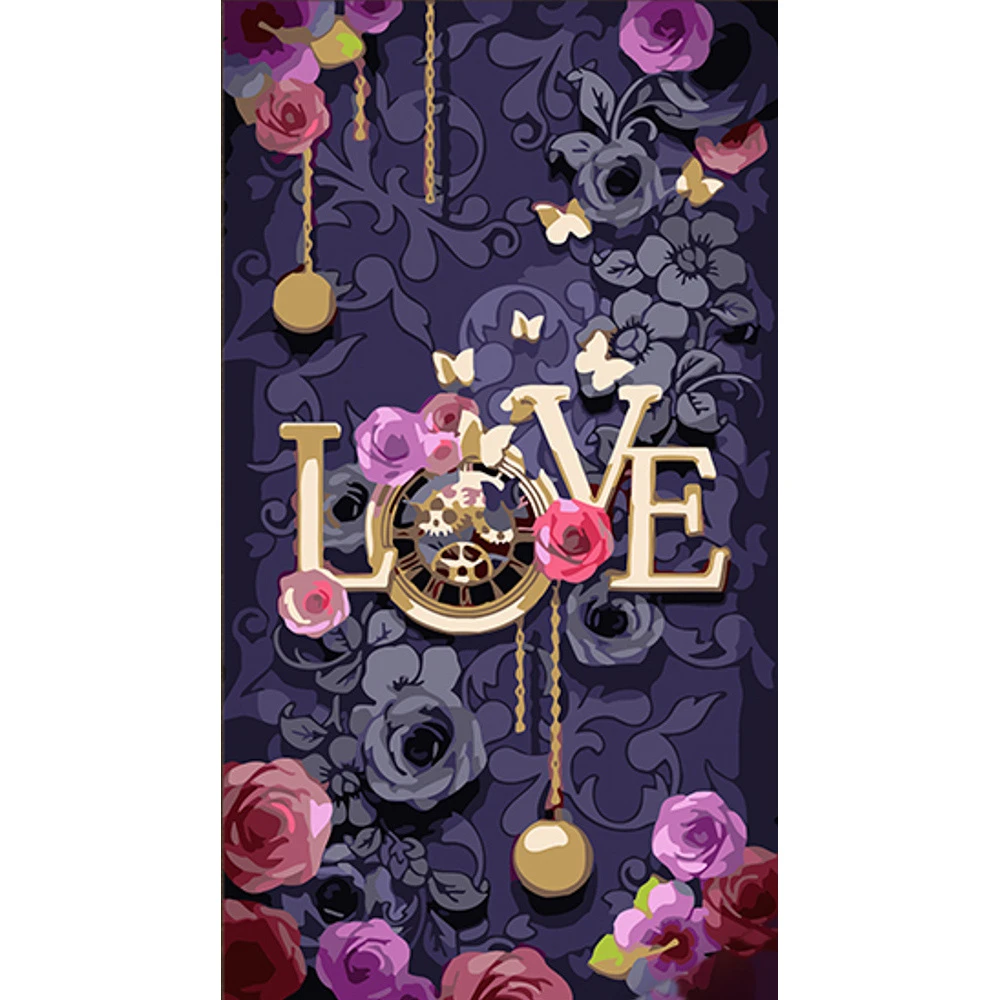 Tablou pe numere 50x25 cm "Love"