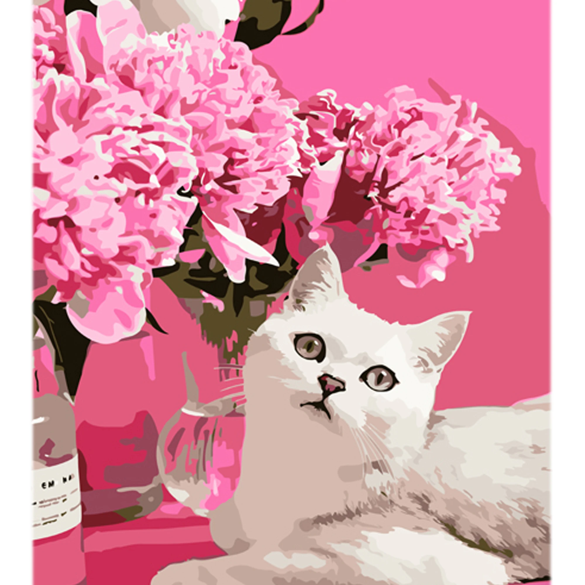 Tablou pe numere 30x40 cm "Delicatețe în roz"