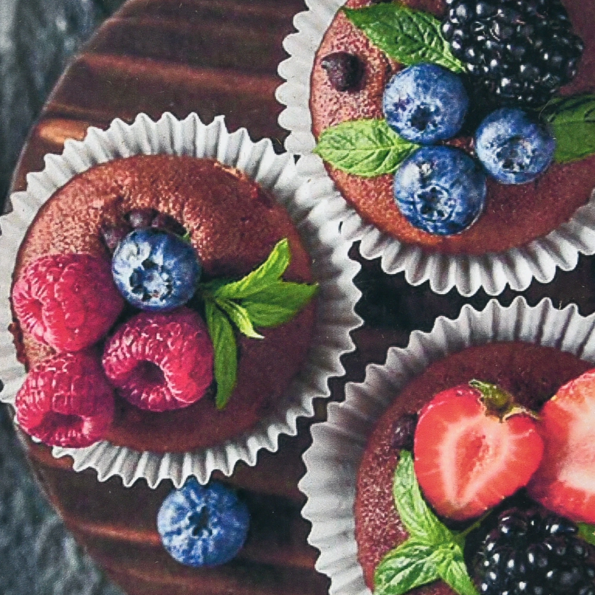 Mozaica cu Diamante 30x30 cm "Brioșe cu fructe"