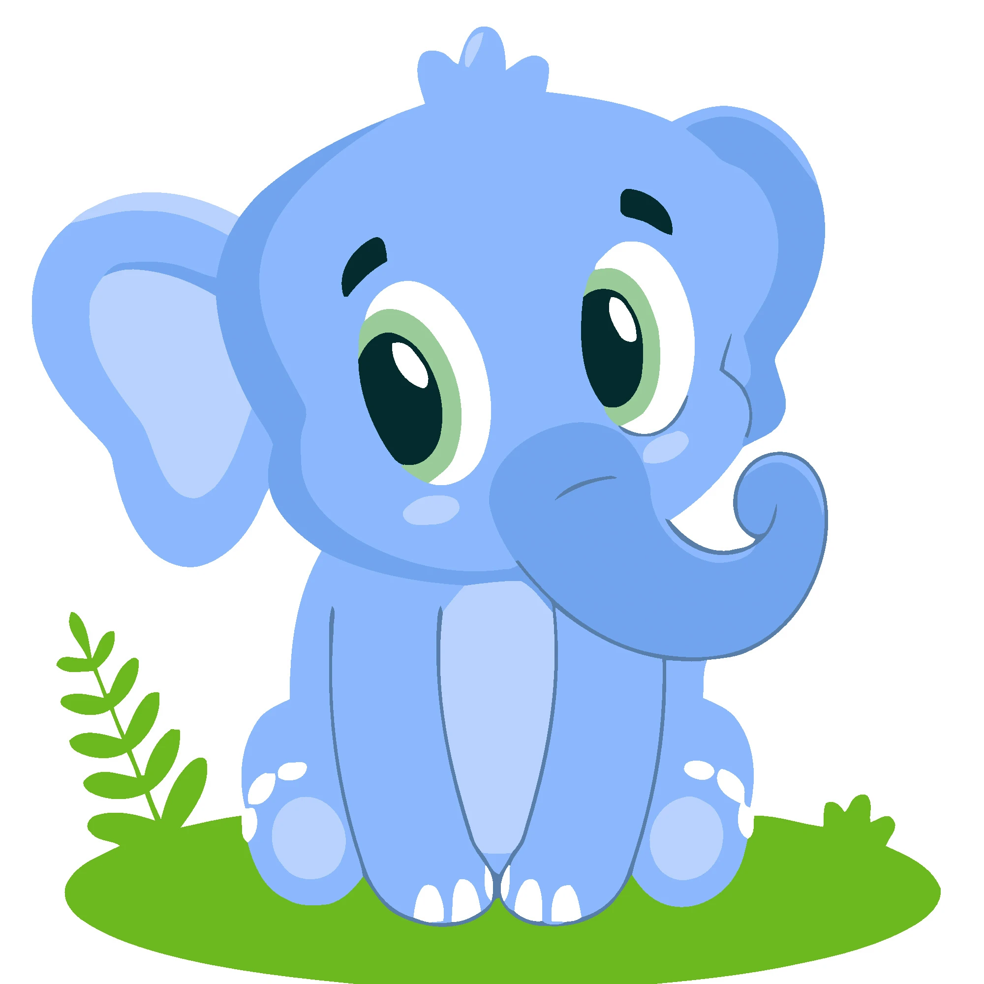 Tablou pe numere 20x20 cm "Elefanțel"