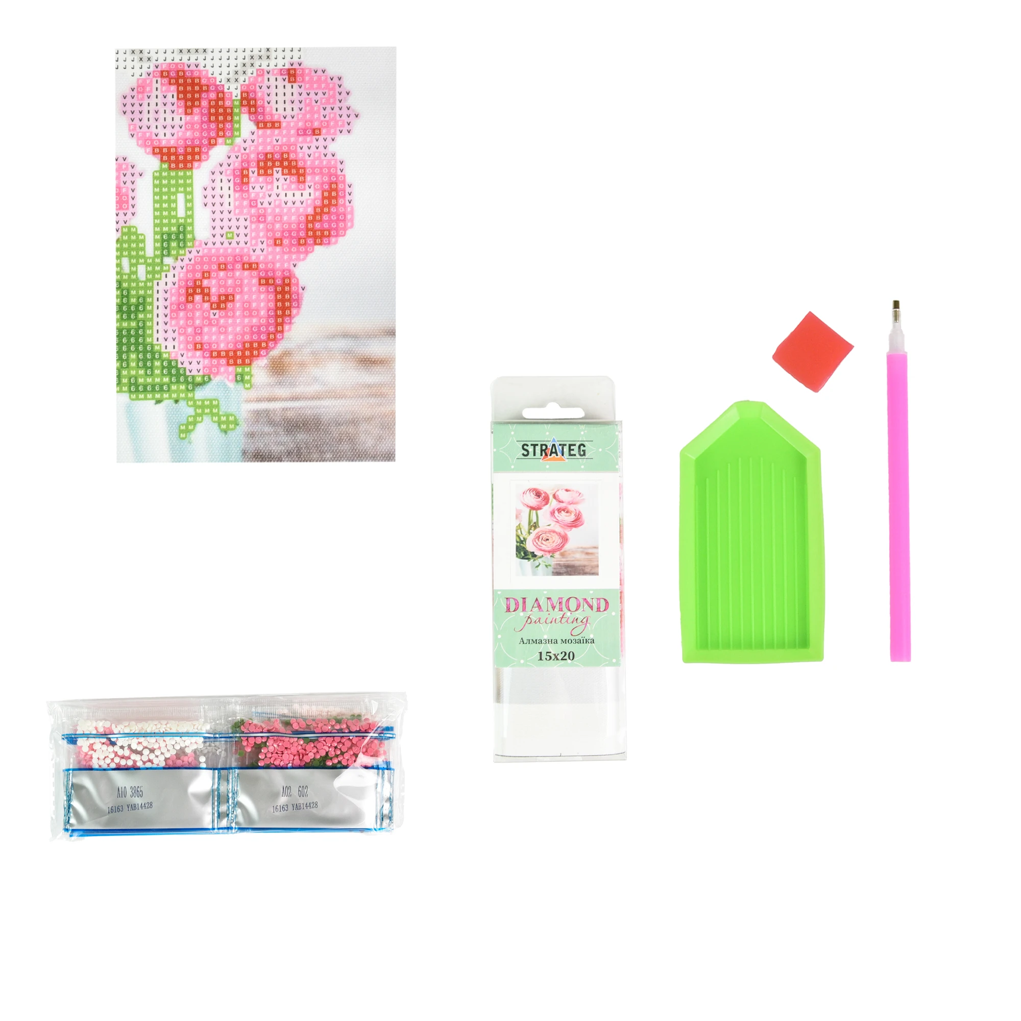 Mozaica cu Diamante 10x15 cm "Simfonia roz"