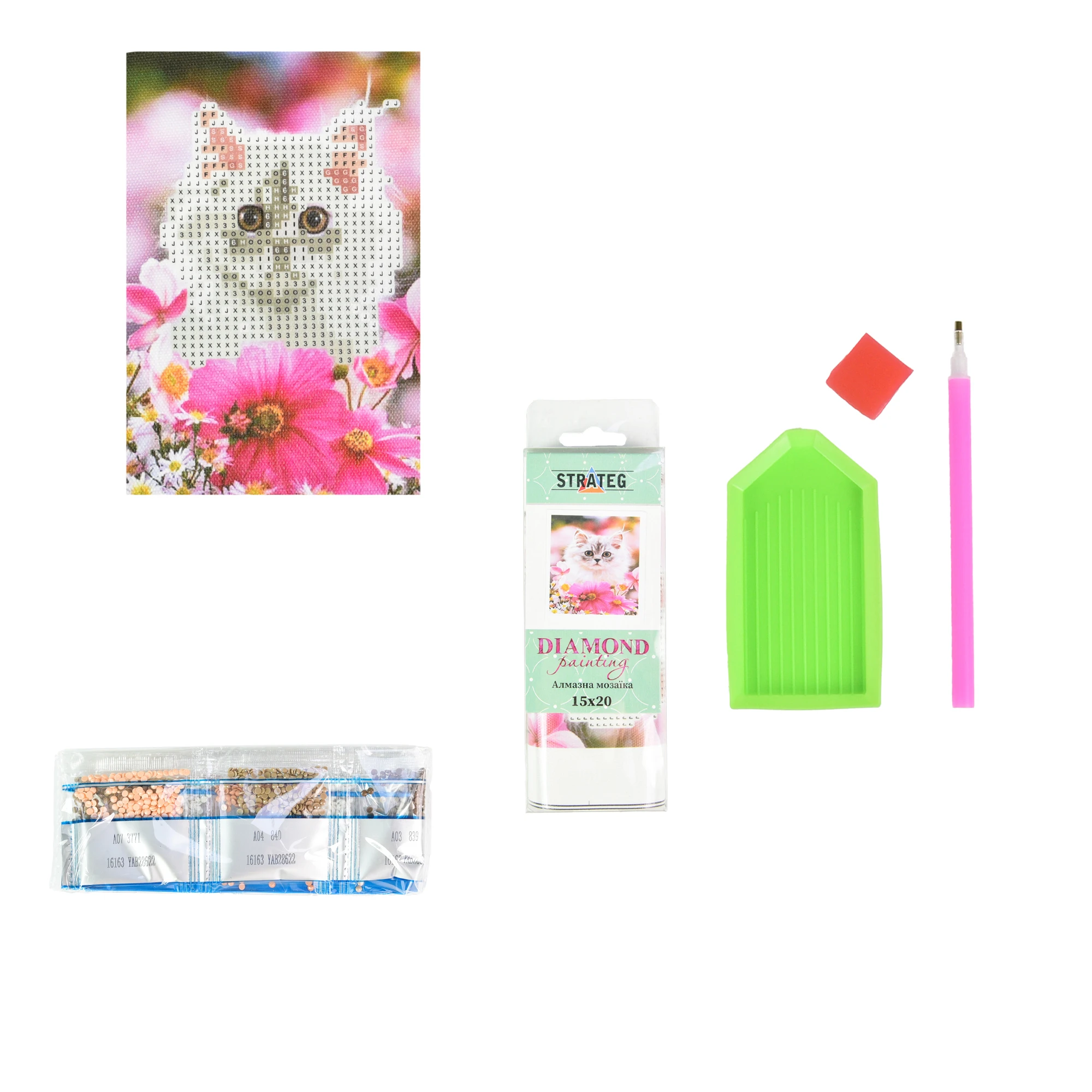 Mozaica cu Diamante 10x15 cm "Pisicuța blândă"