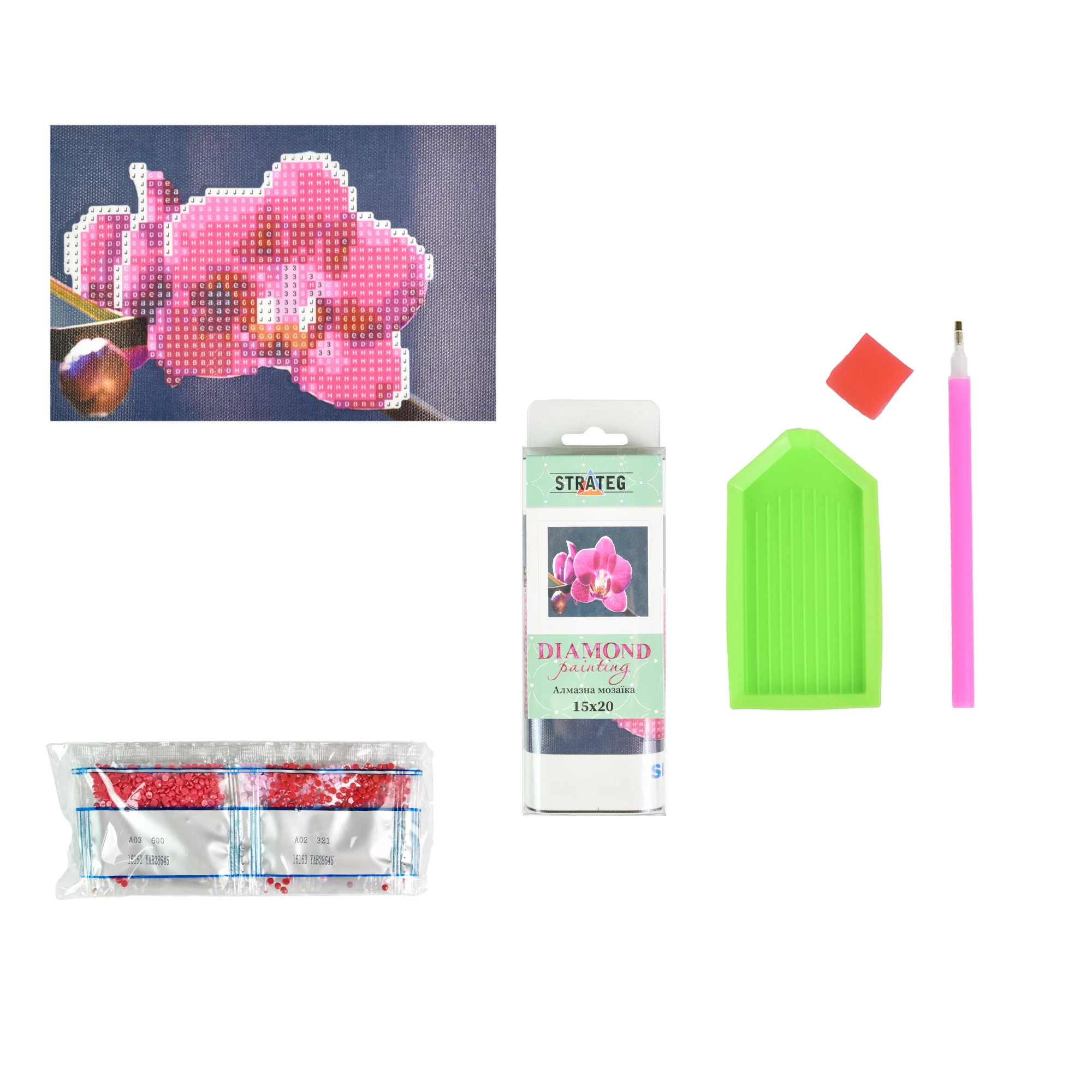 Mozaica cu Diamante 10x15 cm "Magia orhideei"