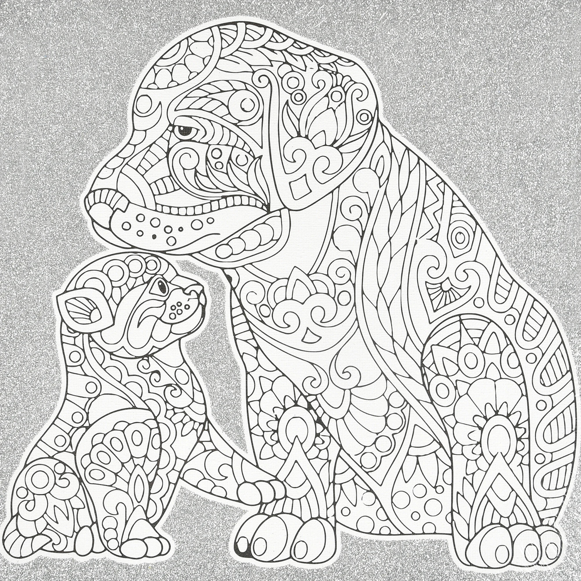 Set de desen Antistress 30x30 cm "Duetul confortabil"