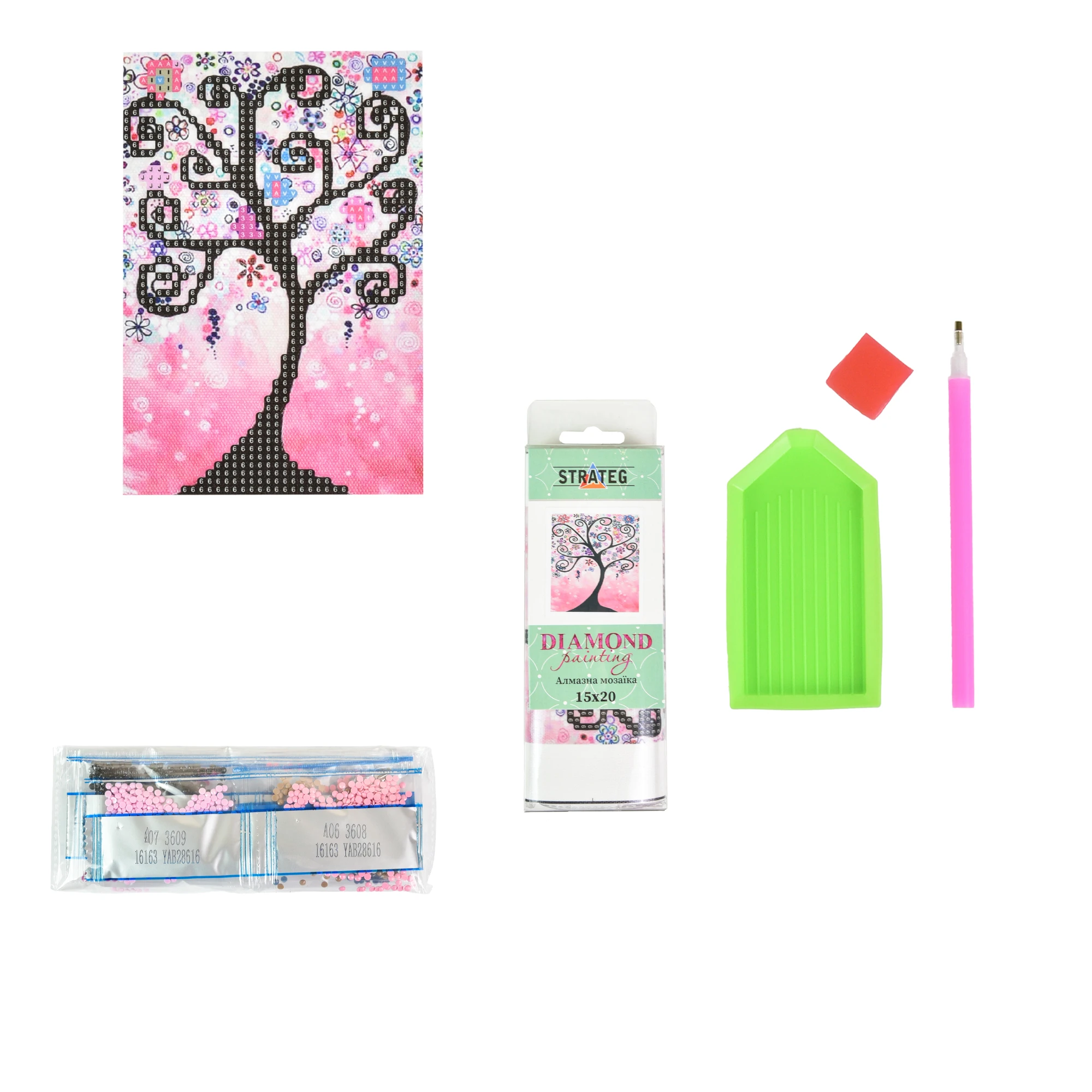 Mozaica cu Diamante 10x15 cm "Copacul abstract"