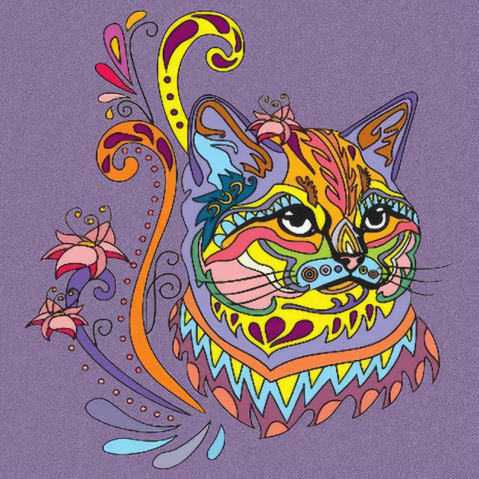 Set de desen Antistress 30x30 cm "Pisicută"