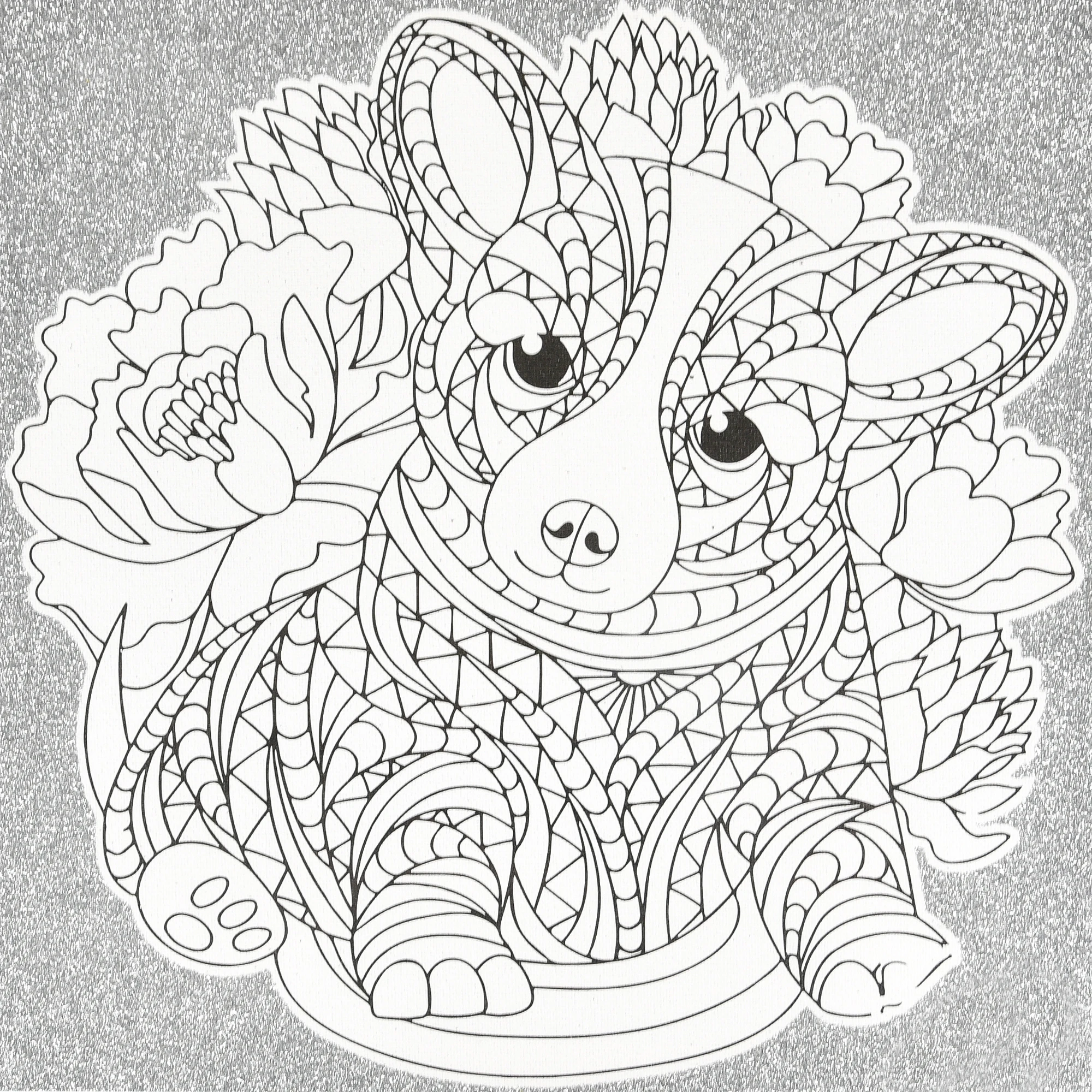 Set de desen Antistress 30x30 cm "Botic delicat"