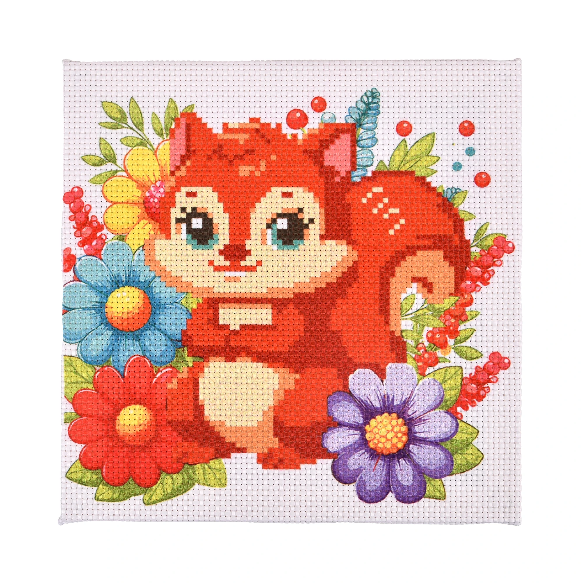 Broderie 20x20 cm "Veverița"