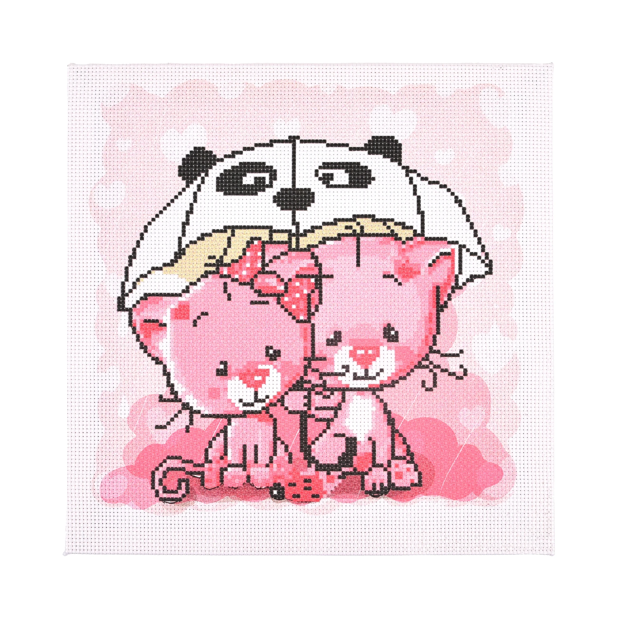 Broderie 30x30 cm "Pisici sub umbrelă"