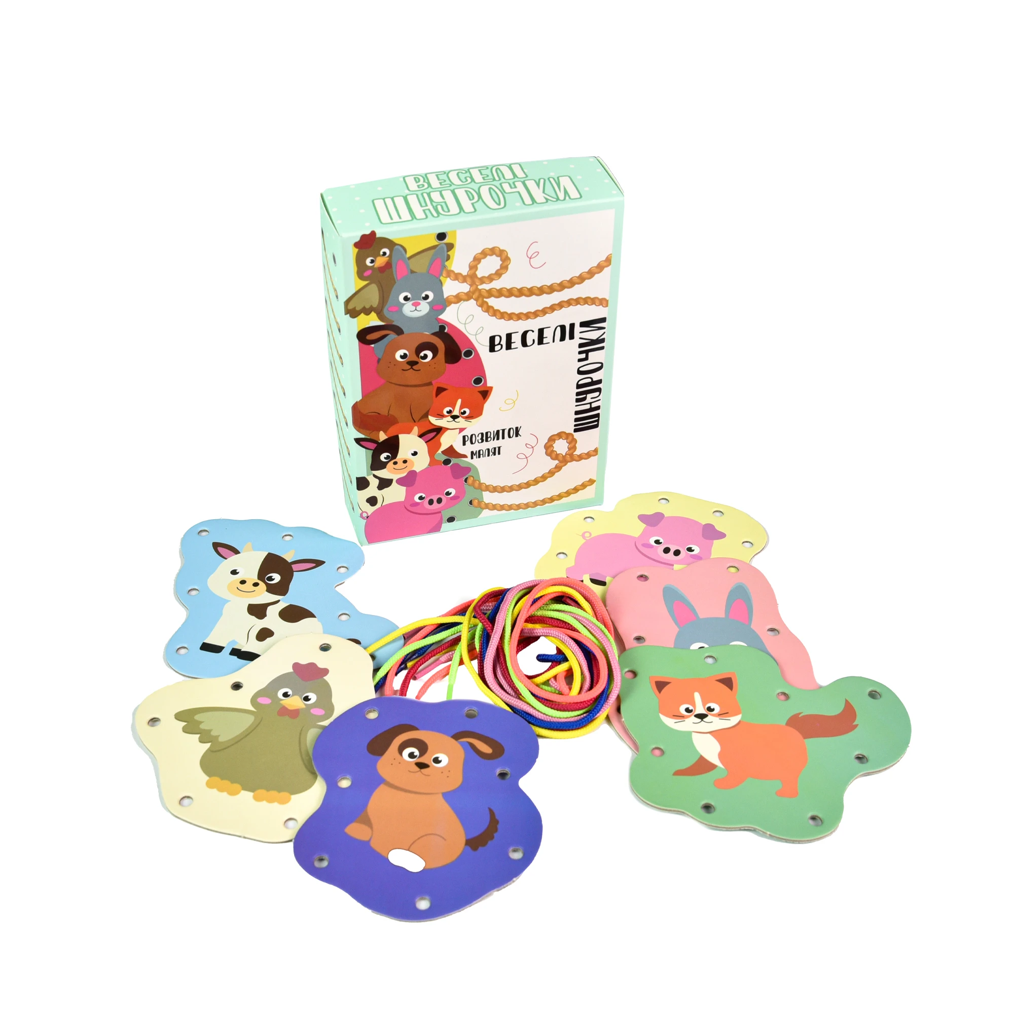 Joc de masă cu șireturi Animale