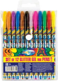 Pix gel 1mm GLITTER set 12 cul