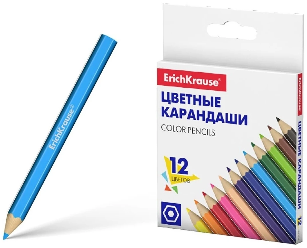 Creioane colorate scurte set 12 cul.