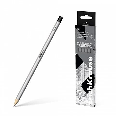 Creioane simple hexagonale 6 buc/set ArtBerry HB B 2B 4B 6B 8B