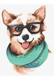 Tablouri pe numere Ideyka "Corgi elegant" 30x40cm