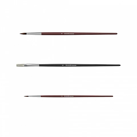 Pensule set 3buc.(2 rotunde ponei nr.2,4 + 1 plata nr.6)