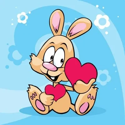 Tablou pe numere 30x30 cm "Iepurasii Iubirii"