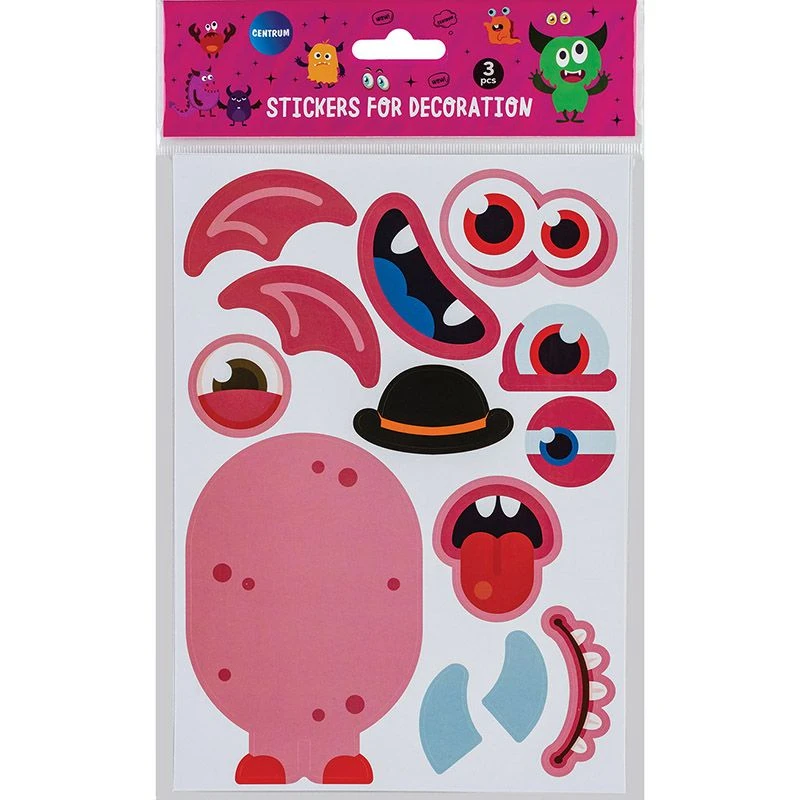 Abtibilduri decorative MONSTER set 3 buc.210x150mm