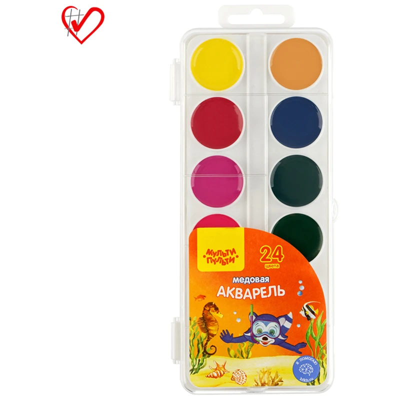 Acuarelă 24 cul.cu miere  MULTI PULTI