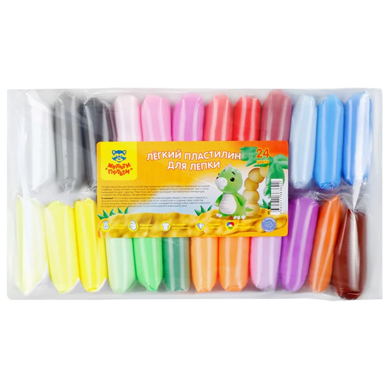 Plastilină ușoară 24 cul. MULTI PULTI