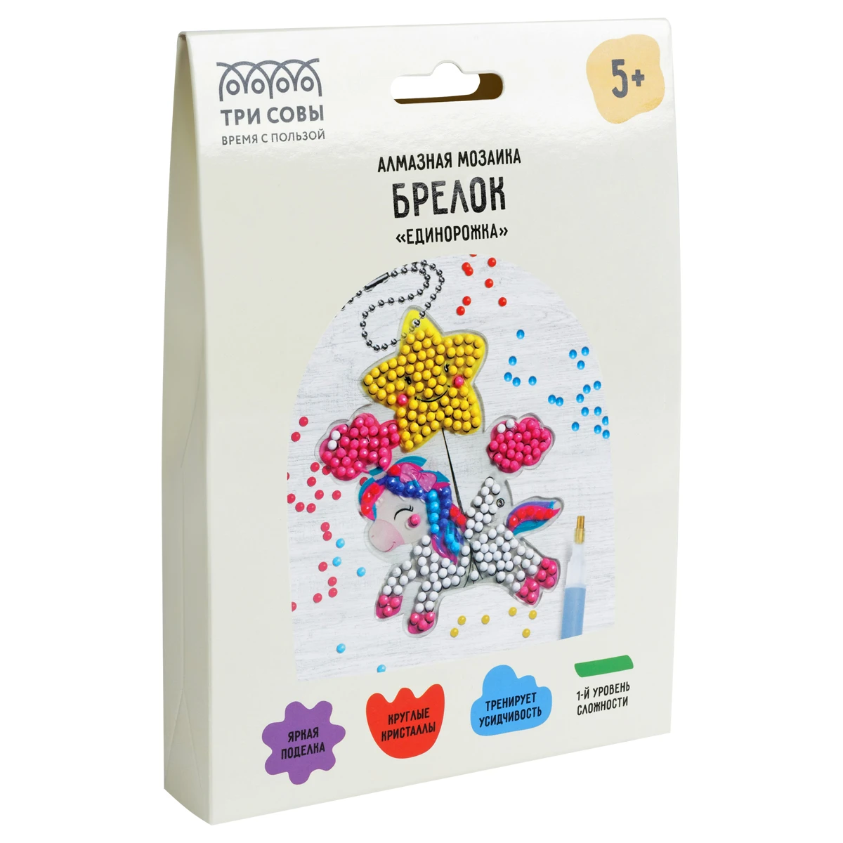 Mozaica cu Diamante-Breloc "Unicorn 2" ТРИ СОВЫ
