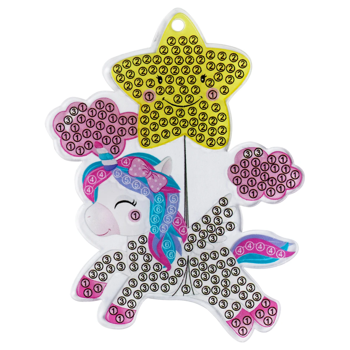 Mozaica cu Diamante-Breloc "Unicorn 2" ТРИ СОВЫ