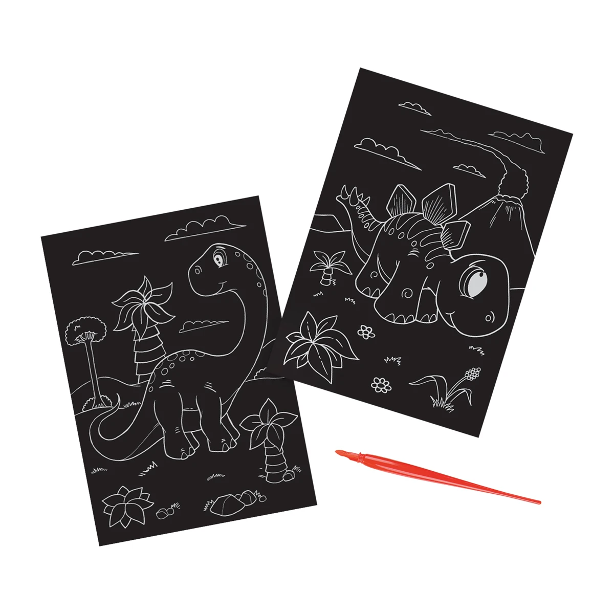 Gravura "Dinozauri", 2 buc. A5 , MULTI PULTI