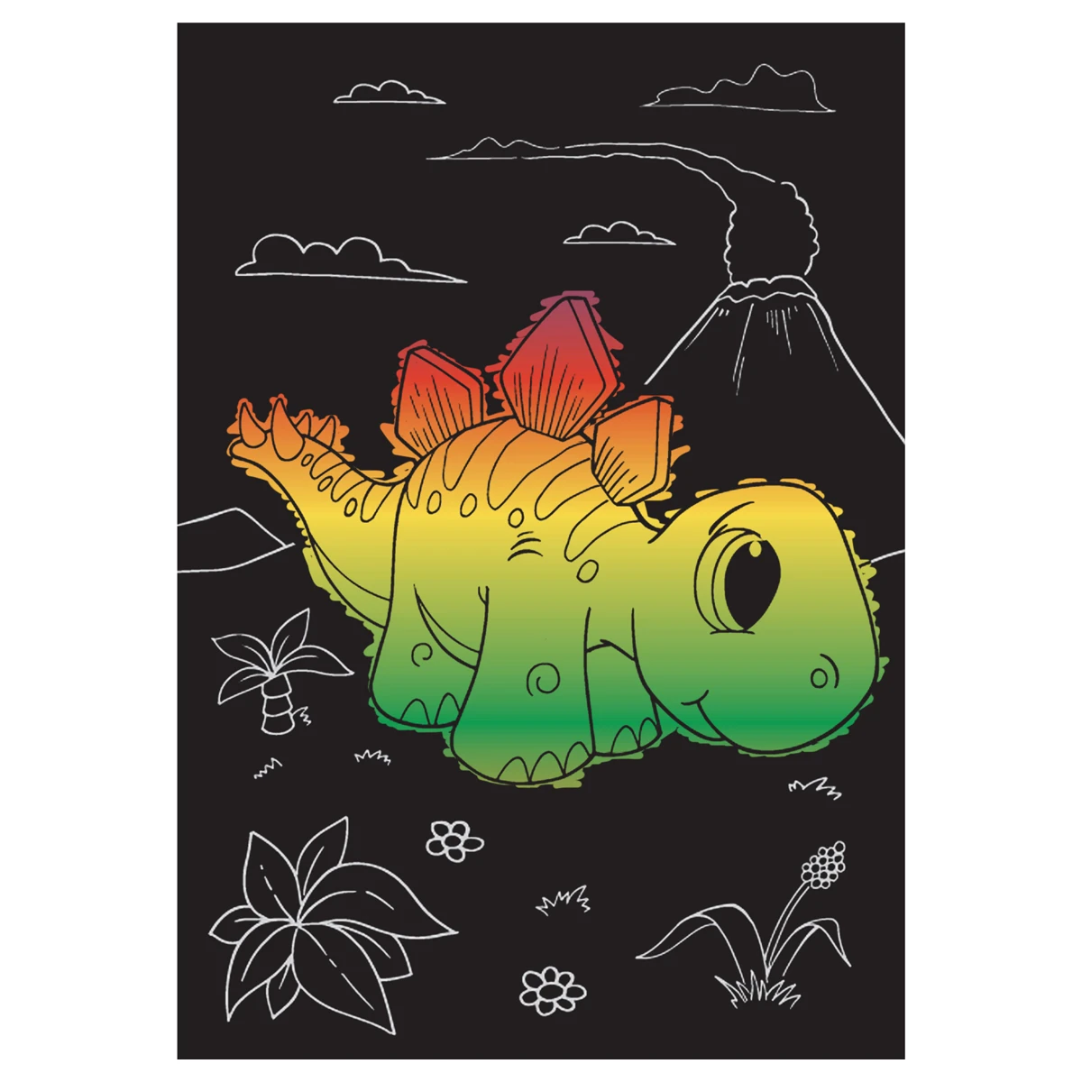 Gravura "Dinozauri", 2 buc. A5 , MULTI PULTI