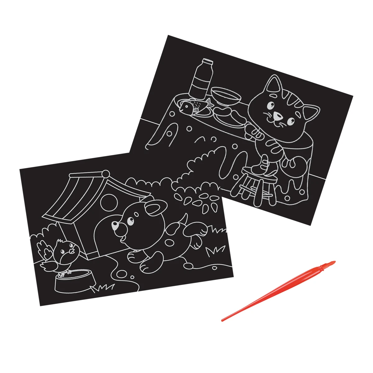 Gravura "Animale domestice", 2 buc. A5 , MULTI PULTI