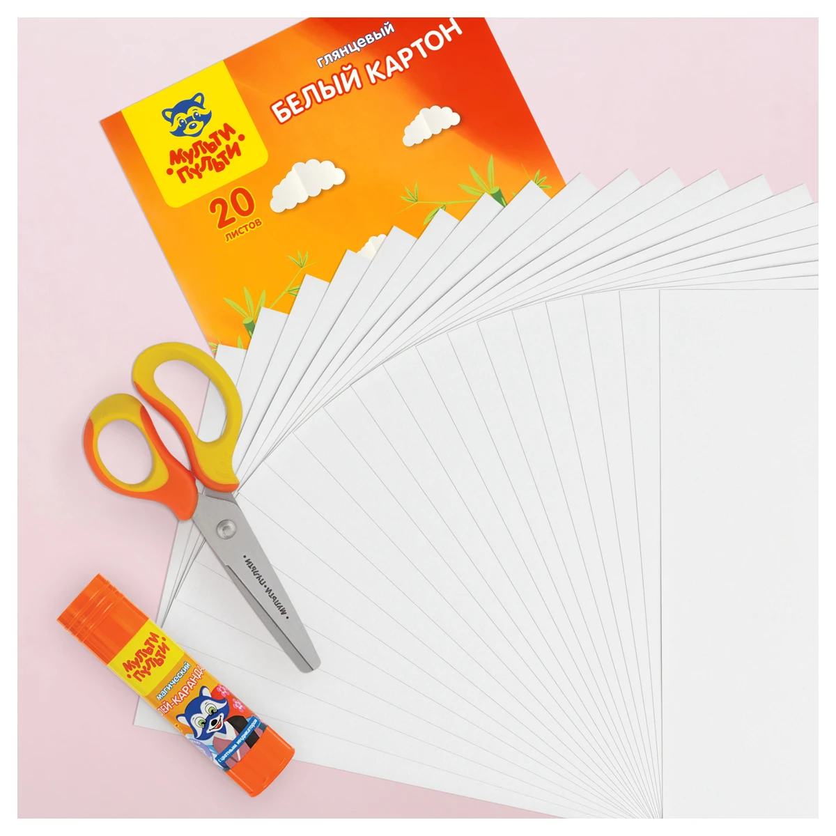 Carton alb 20 foi, 220gr/m2 ,cretat, A4 set in mapa , MULTI PULTI