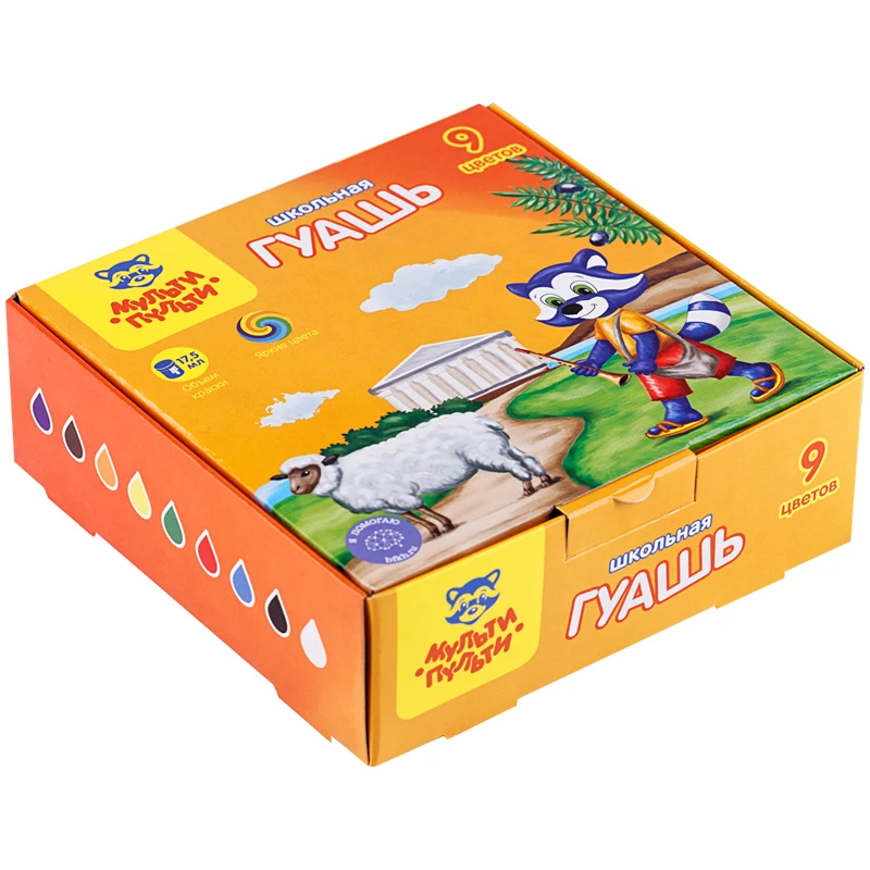 Guașă 9 cul.Raton,17,5ml,MULTI PULTI 33582