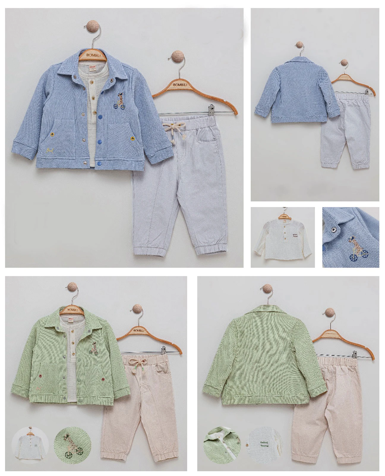 Set băieți 3 piese (jachetă, pantaloni, cămașă)