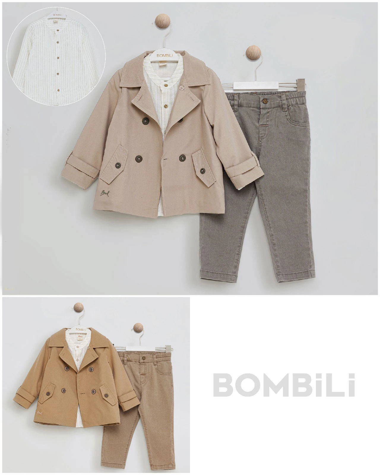 Set băieți 3 piese (jachetă, pantaloni, cămașă)