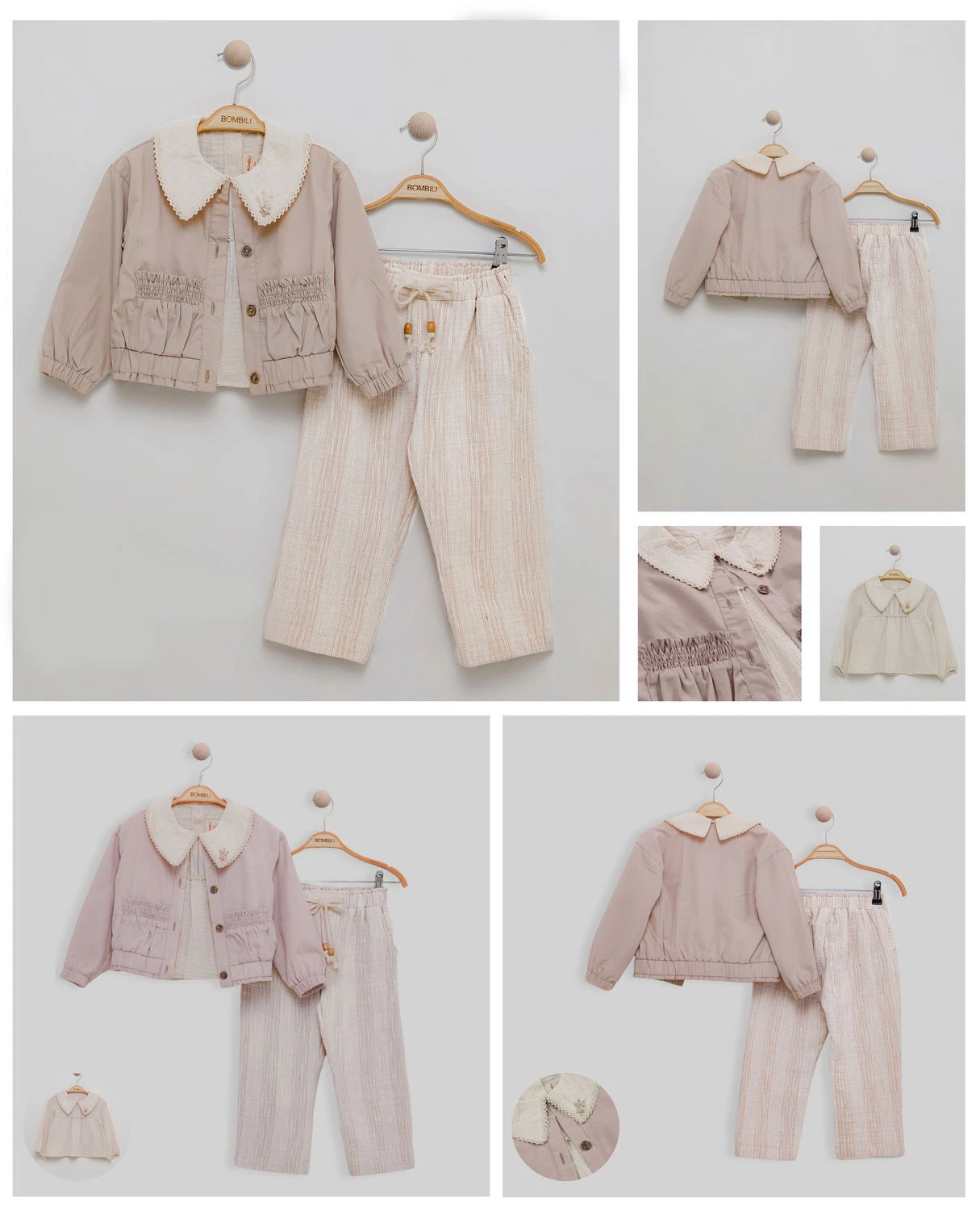 Set fete 3 piese (jachetă, cămașă, pantaloni)