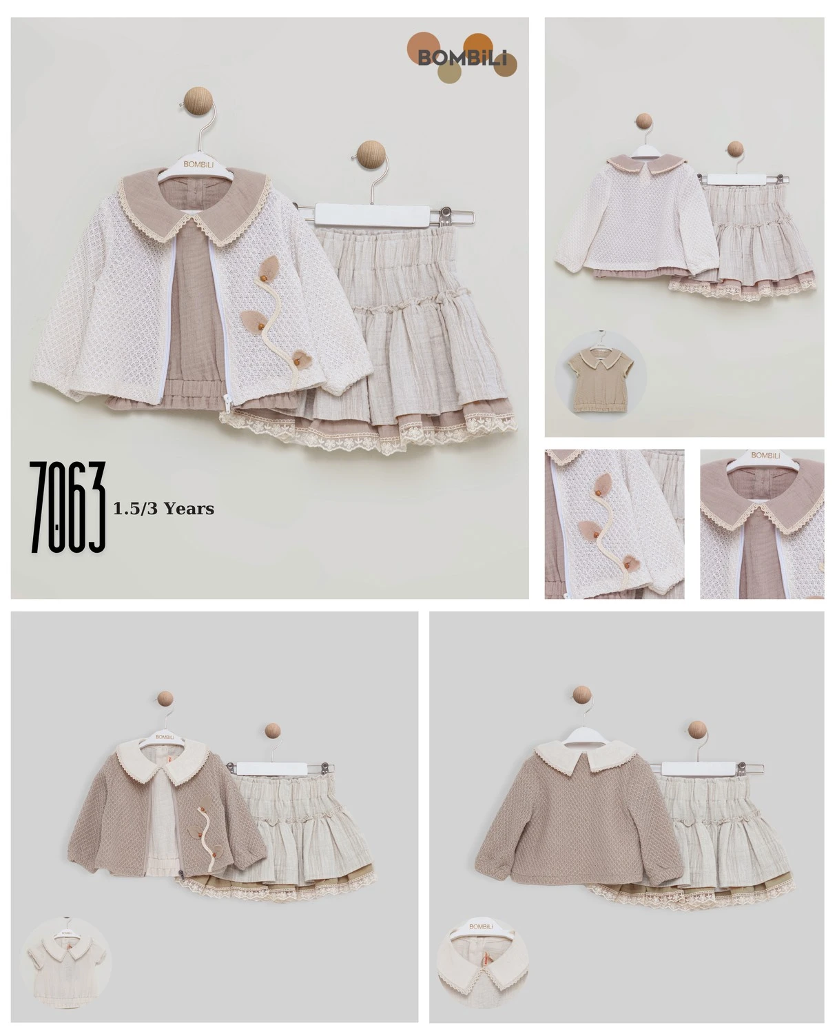 Set fete 3 piese (jachetă, cămașă, pantaloni)