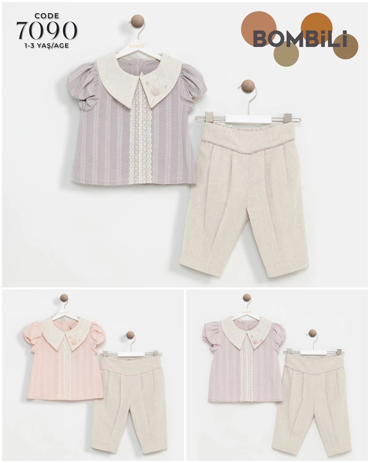 Set fete 2 piese (cămașă, pantaloni)