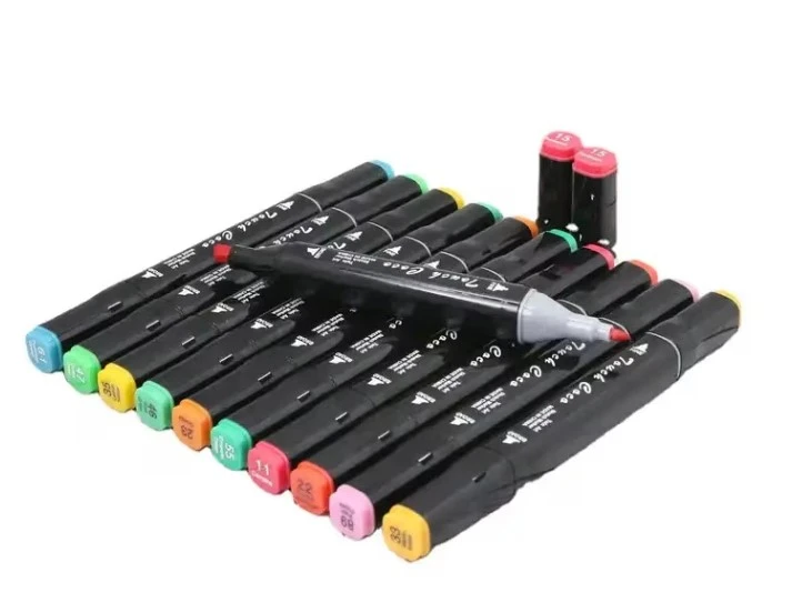 Marker varf dublu set 48 cul. textil