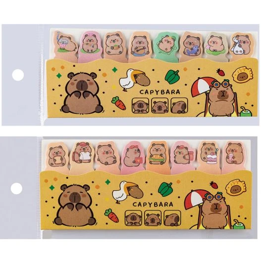 Index autoadeziv hartie,50x14mm ,8setx15foi CAPYBARA