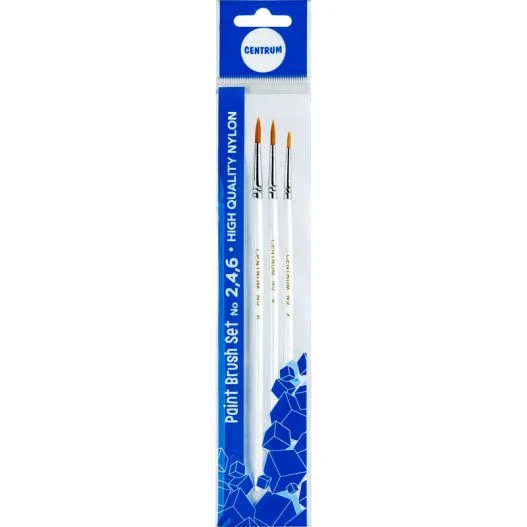 Pensula set 3 buc. Nr 2,4,6 (rotunde / nylon)