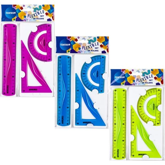 Set geometric FLEX (rigla 20cm,echer,raportor)