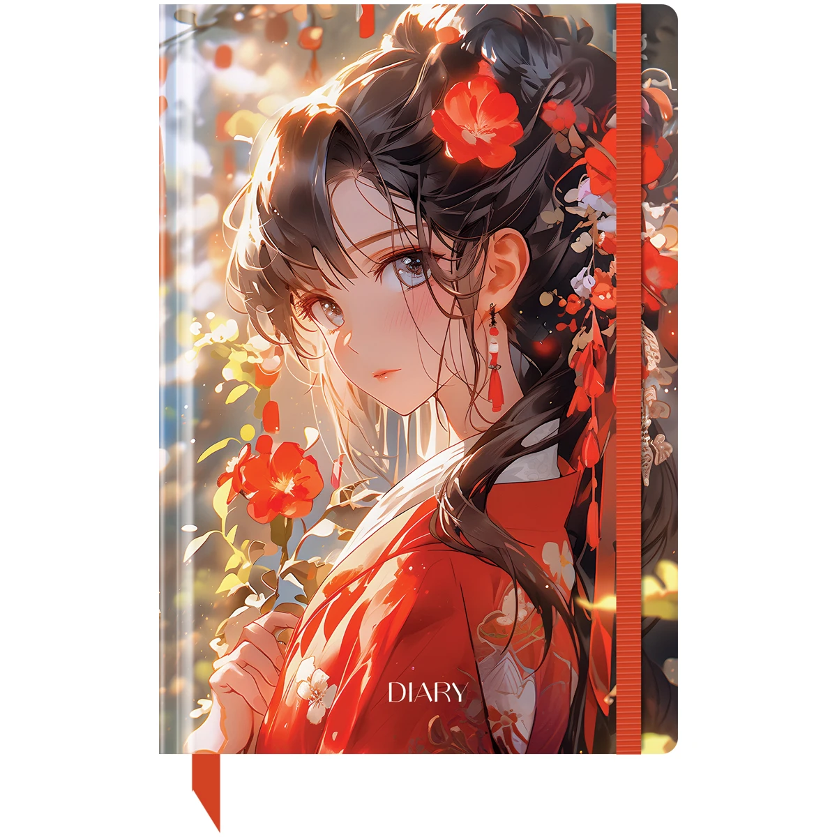 Agenda nedatata А5, 136foi,"Girl", laminare lucioasa,cu elastic,BG