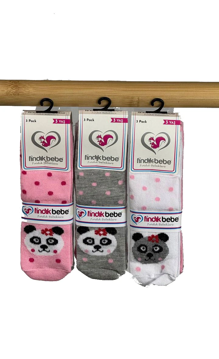 Set 3 perechi de sosete fete